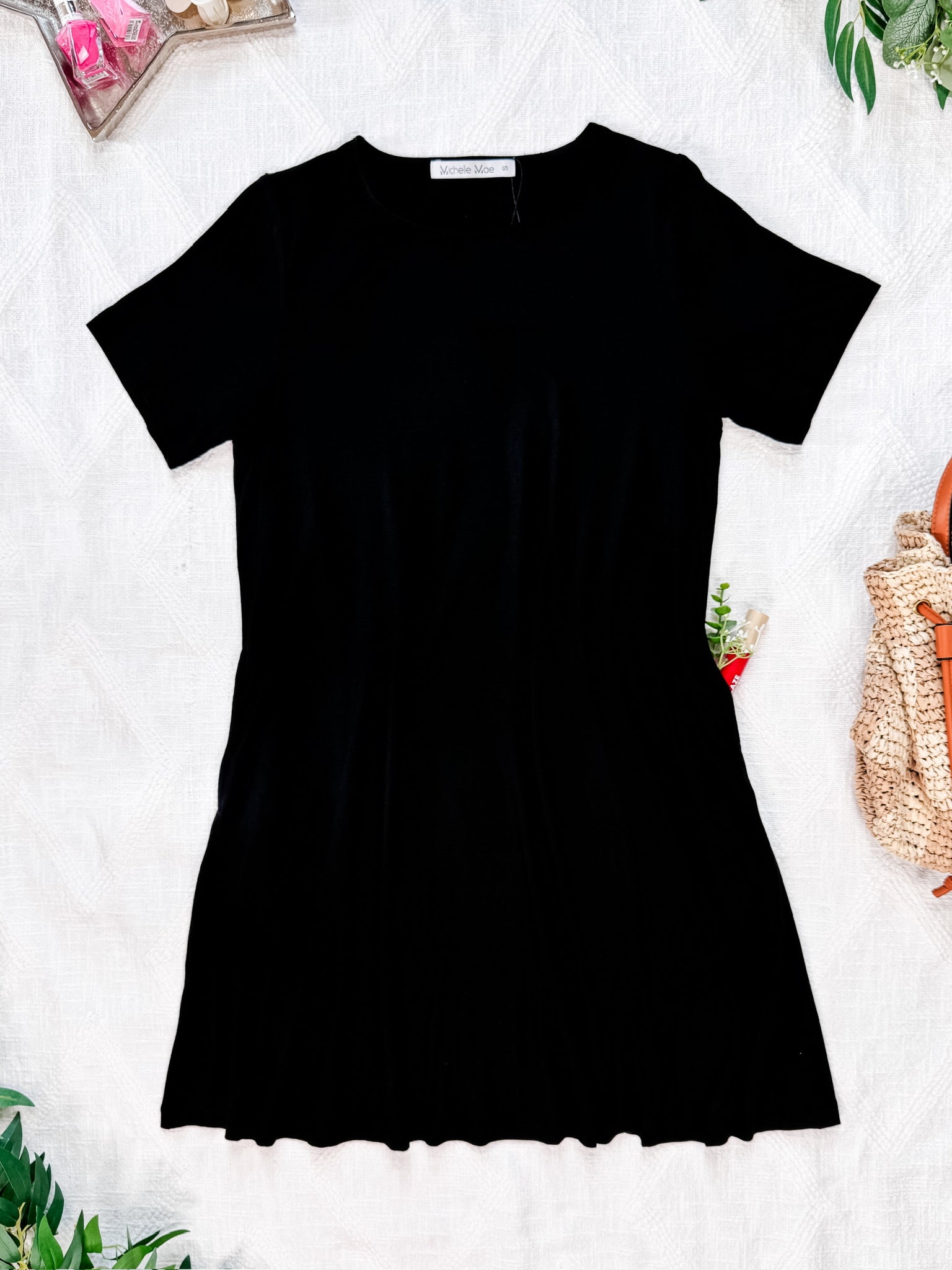 Roxy Swing Tunic Dress - Black